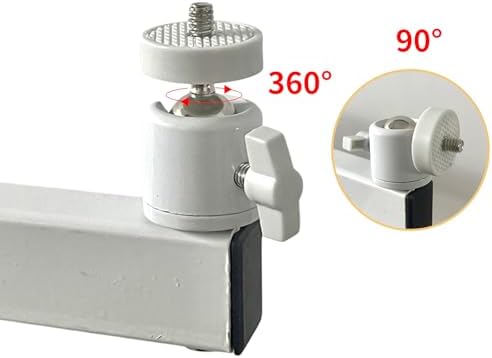 Universal 1/4" Swivel Mini Ball Head Tripod Mount, 360 Degree Rotating Adapter for DSLR Cameras, Tripods, Monopods, Black (white-10 Pack) - Image 3