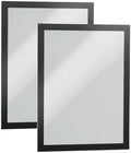 Durable Duraframe Self-Adhesive Magnetic Frame Black - Letter Size 8.5" x 11" - Document Frame For Internal Signage - Self-Adhesive Attachment - Pack of 2 by DURABLEOfficeProducts