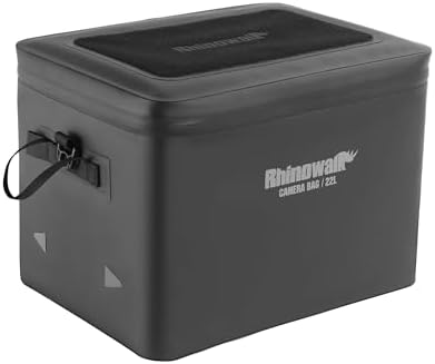 Rhinowalk 36L Waterproof Motorcycle Tail Bag Combo - Hard Shell Top Case with 22L Shockproof Camera Insert for DSLR/Drone Gear - Modular Photography & Travel Luggage (Camera Edition Liner) by Rhinowalk