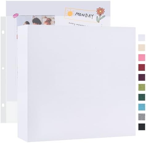 Mublalbum 12x12 Inch 3 Ring DIY Scrapbook Photo Album 80 Pages,White by Mublalbum