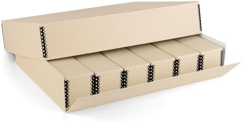 Golden State Art, Archival Slide Storage Box, Tan, 15.5"x11.5"x3" by GoldenStateArt