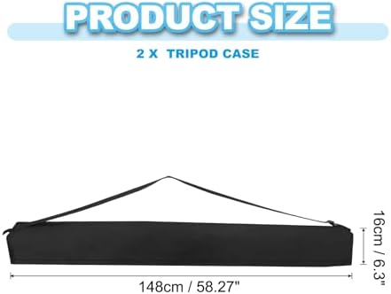 PATIKIL 2Pack Oxford Cloth Padded Tripod Bag, Black, 58.27"x6.3"x6.3" (L*W*H), Shoulder Strap and Handle, Zipper Closure, 2 Count, Solid, Casual, Tripod Case, Tripod-and-Monopod-Cases - Image 2