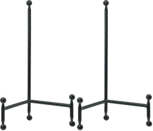Red Co. Decorative Tripod Plate Stand and Art Holder Easel in Black Finish - 11.5" h (Pack of 2) by RedCo