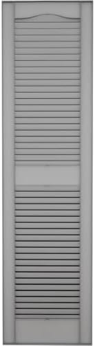 Ekena Millwork Lifetime Vinyl LL1S14X04800PG Standard Cathedral Top Center Mullion, Open Louver Vinyl Shutters, w/Installation Shutter-Lok's & Matching Screws (Per Pair), 14 1/2"W x 48"H, Paintable - Image 5