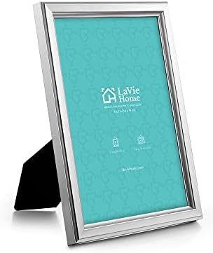 LaVie Home 5x7 Picture Frames (6 Pack, Silver) Simple Designed Photo Frame with High Definition Glass for Wall Mount & Table Top Display, Set of 6 Classic Collection - Image 2