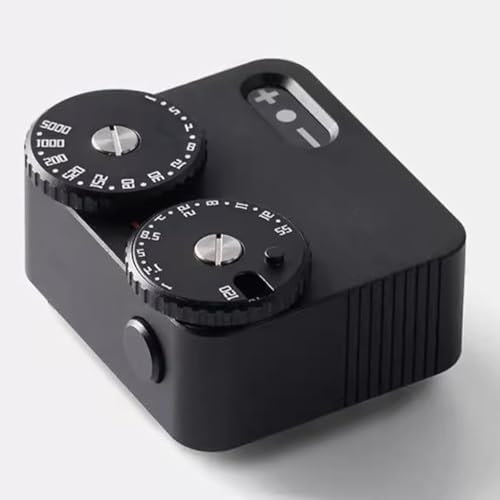Film Camera Exposure Meter, 2 Dial Electronic Camera Light Meter with Adjustable Cold Shoe Mount, 45° Light Metering & Adjust ISO, Aperture and Shutter Speed, Compatible with Various Cameras by Unknown