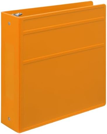 Carstens 3-Inch Heavy Duty 3-Ring Binder - Side Opening, Mango, Durable Plastic, Precision No-Gap Rings, Waterproof Cover, No Pockets, Holds 400 US Letter Sheets, BPA-Free, Made in USA (1736-00-3R) by Carstens