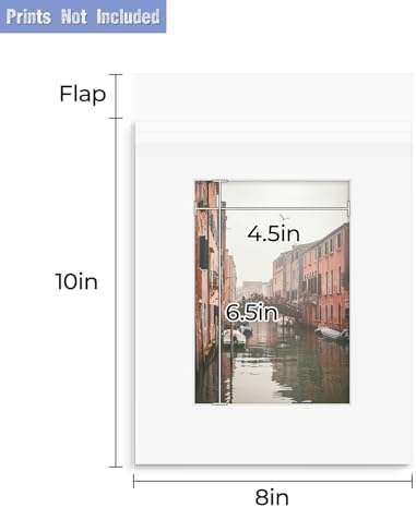 Golden State Art, 10 Pack 8x10 Slip-in Photo Mats Kits for 5x7 Photos White - Image 2