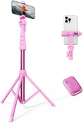 VIMOSE 66" Phone Tripod, Tripod for iPhone with Remote & Phone Stand by VIMOSE
