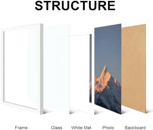 12x16 Picture Frame Set of 4 with Real Glass, Wall Mount - Image 5