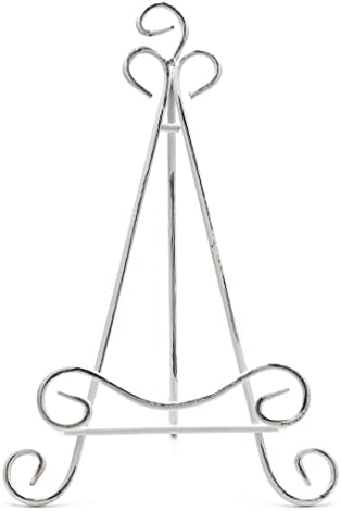 Plate Stand For Display 13.7" H White Plate Easel Display Stand Picture Frame Stand by Wenbery