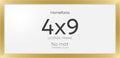 Homeforia 4x9 Gold Business License Frame, High-End Metal, Glass by Homeforia