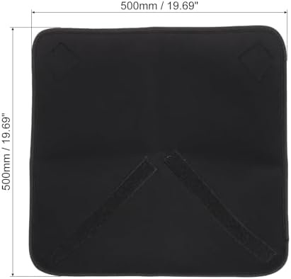 PATIKIL Camera Protective Wrap, 20"x20" Lens Wrap Cloth with Thick Protective Neoprene, Lens Pouch Bag with Hook and Loop for Lens, SLR, Black Orange - Image 2