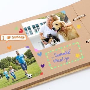 Adventure Book Scrapbook DIY Handmade Retro Style Travel Souvenir, 11.92 x 7.62" Embossed Lettering Scrapbook Inspired by 'Up', Memory Book For Anniversary Wedding,Travelling,Valentine's Day Gifts - Image 6