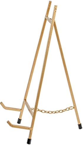 Red Co. 13” Tall Modern Metal Tripod Plate Stand and Art Holder Easel, Gold - Image 6