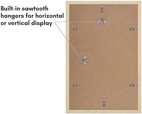 Americanflat 11x17 Picture Frame 5-Pack - Matted to 9x15 - Natural Oak - Image 6