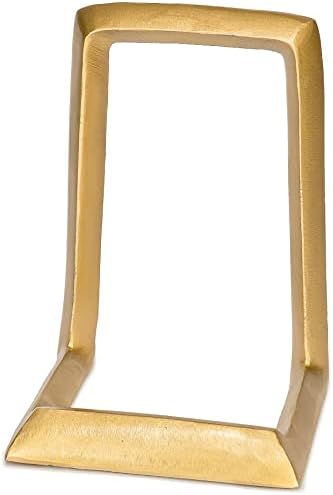 Red Co. 8” Decorative Metal Display Plate Stand and Art Holder Easel in Distressed Gold Finish - Image 2