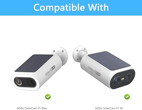 Protective Silicone Housing Cover Skin for AOSU SolarCam P1 SE and AOSU SolarCam P1 Max Cameras,Compatible with AOSU Solar Security Cameras Wireless Outdoor Accessories (2 Pack,Black) - Image 3