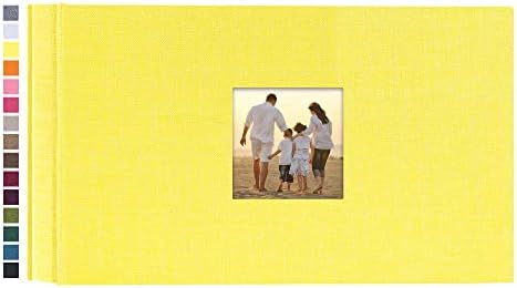 potricher Photo Album 4x6 Pictures, 100 Pockets, Linen Cover, Yellow by potricher