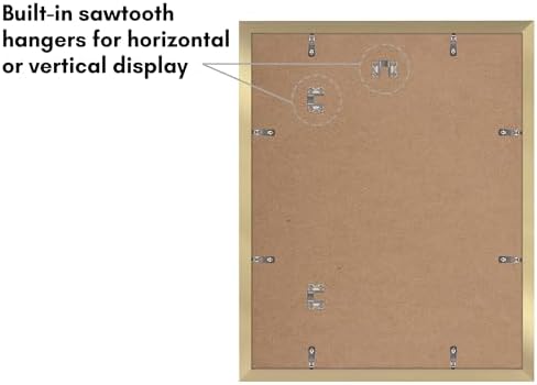 Americanflat 16x20 Poster Frame 5-Pack - Matted to 11x14 - Gold - Image 6