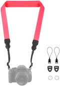 FIEIL Neck Strap Silicone Camera Straps - Padded Camera Strap, 1.5" Wide Adjustable Nylon Shoulder Strap - Compatible with Canon, Nikon, Sony, and More DSLR and Mirrorless Cameras (Fuchsia) by FIEIL