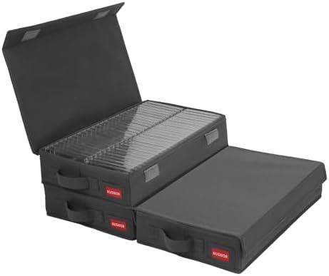 NUSWOR Cassette Tape Storage Box -Audio Cassette Holder 3Pack – Grey by NUSWOR