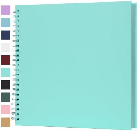 Scrapbook Album 12x12 Inches 100 Pages Hardcover Kraft Paper LightBlue by Bonyomor