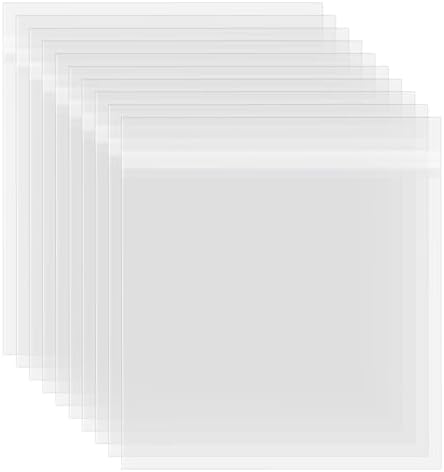 Golden State Art 50 Pack 8x8 Acid-Free Crystal Clear Sleeves Storage Bags by GoldenStateArt