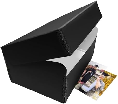 Lineco, Black Archival Hinged Lid Photo Box 5.5"x7.75"x12", Acid-Free - Image 5