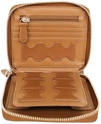Compact Memory Card Holder & Battery Organizer Slim Travel Case with Secure Pockets for SD, MicroSD, and Camera Batteries Durable Protective Storage Wallet for Photographers On-The-Go – Brown by RubyandRae