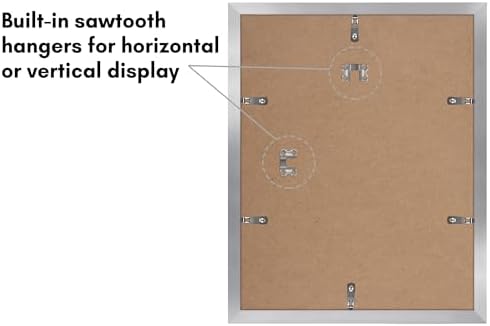 Americanflat 11x14 Picture Frame 5-Pack - Matted to 8x10 - Silver - Image 6