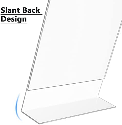 MaxGear Acrylic Sign Holder, 8.5 x 11 Slant Back Display Stand, 5 Pack - Image 5