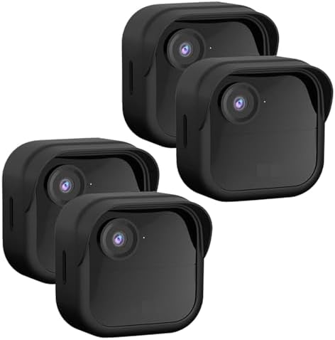 Silicone Case for All-New Blink Outdoor 4 (4th Gen) / 2K+ (Black, 4 Pack) by QOPOTO