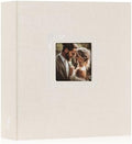 Lanpn Scrapbook Photo Album 8.5x11, Linen Window Design Cover Top Load 3 Ring Folder Binder Photobook Photo Book 8.5 x 11 inch with 30 Plastic Sleeves 60 Pages Beige by Lanpn