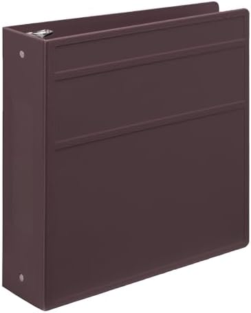 Carstens 3-Inch Heavy Duty 3-Ring Binder - Side Opening, Plum, Durable Plastic, Precision No-Gap Rings, Waterproof Cover, No Pockets, Holds 400 US Letter Sheets, BPA-Free, Made in USA (1711-3R) - Image 2