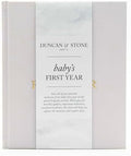 Duncan & Stone Baby Book First Year Memory Keepsake, Linen, Lilac by DuncanStonePaperCo