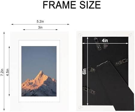 4x6 Picture Frame Set of 4 with Real Glass, Wall & Tabletop Display - Image 7