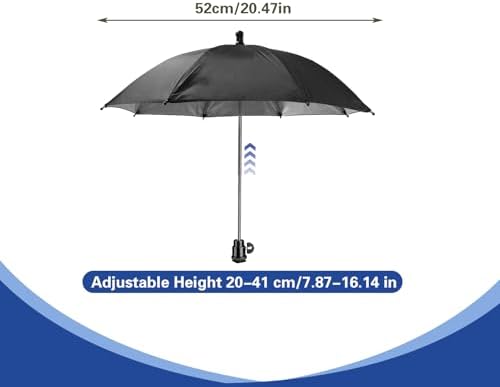 19.7" Camera Umbrella 3 Level Height Adjustable Hot Shoe Sunshade - Image 2