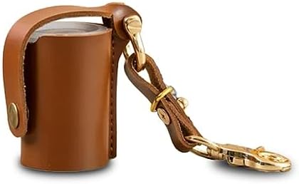 Leather 35mm Film Case Keychain, 35mm Film Holder Film Canisters with Caps for Film Photography & Gifts, H 1.96inch / 5cm (Brown) by ZVZKC