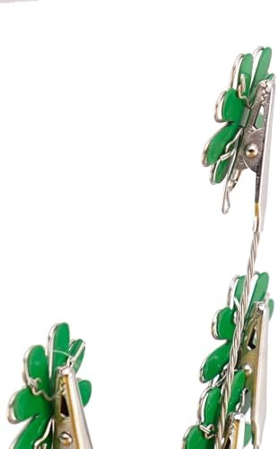 8-Branch Family Tree Picture Frame Holder, Card Photo Clips Holder Desk Stand for Memo Paper Note Photo Christmas Wedding Card Display (Green Clover) - Image 5