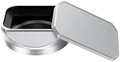 JJC LH-XF27 Metal Lens Hood Shade for Fuji XF 23mm f2.8 Lens on X-E5,Silver by JJC