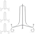 Artliving Plate Stands for Display, 6 Inch Decorative Plate Holder, Metal Picture Stand for Table, Small Easels for Display Card, Photo, and PSA Slab - Ideal for Party and Wedding (Silver, 4 Pack) by Artliving