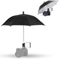 Upgrade Camera Hot Shoe Umbrella Sunshade with 3 Level Height Adjustable by Kiorafoto