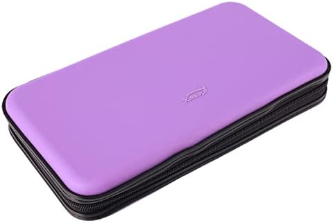 CD Case, 72 Capacity Heavy Duty Wallet, DVD Case Holder for Car, Hard Shell Sturdy,Disk Holder,Binder, Booklet, Protective Blu-ray Wallet (72 Capacity,Purple) - Image 4