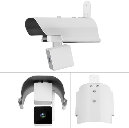 Uogw Weatherproof Protective Cover for WYZE Cam Pan V3/V2/V1,WYZE Cam v4,Aluminum Alloy Sun Rain Shade Cover Mount,Camera not Included (1 Pack White) - Image 6