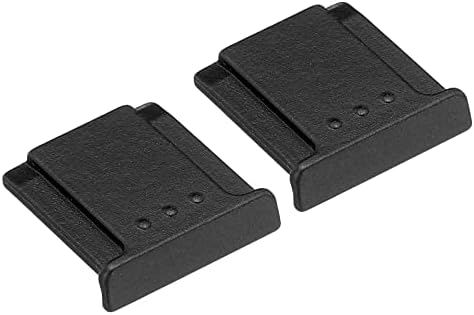 PATIKIL Universal Camera Hot Shoe Cover Cap, 2 Pack Hot Shoe Cap Hot Shoe Protector Zinc Alloy Suitable for Nikon for Fujifilm for Pentax DSLR/SLR Camera, Black by PATIKIL