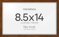 Homeforia 8.5x14 Brown Oak Marriage License Frame, High-End Wood, Glass by Homeforia