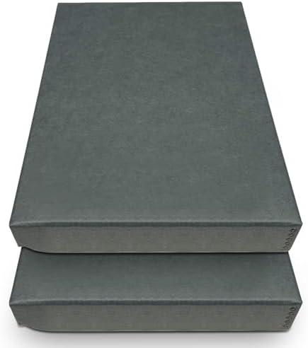 Golden State Art, Clamshell Archival Storage Box 9x12, Gray, Pack of 2 by GoldenStateArt