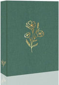 Holoary Photo Album 4x6 100 Photos, 100 Pockets 4”x6” Picture Album, Linen Fabric Cover Picture Book for Photos, 4x6 Photo Albums for Family Weddings Travel Memories(Dark Green) by Holoary