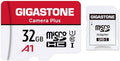 GIGASTONE Micro SD Card 32GB, Camera Plus, MicroSDHC Memory Card for Wyze Cam, Security Camera, Roku, Full HD Video Recording, UHS-I U1 A1 Class 10, up to 90MB/s, with Adapter by Gigastone